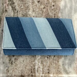 Urban Expressions Striped Blue Wallet
